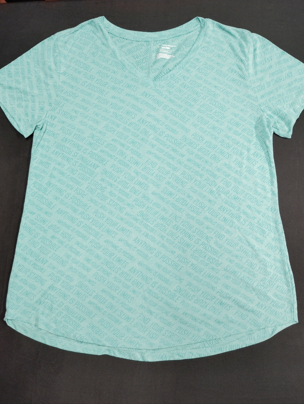 tek gear Mint Green V-Neck Short Sleeve Tee